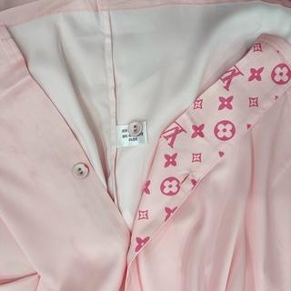 BỘ LỤA PYJAMA L.V HỒNG CAO CẤP