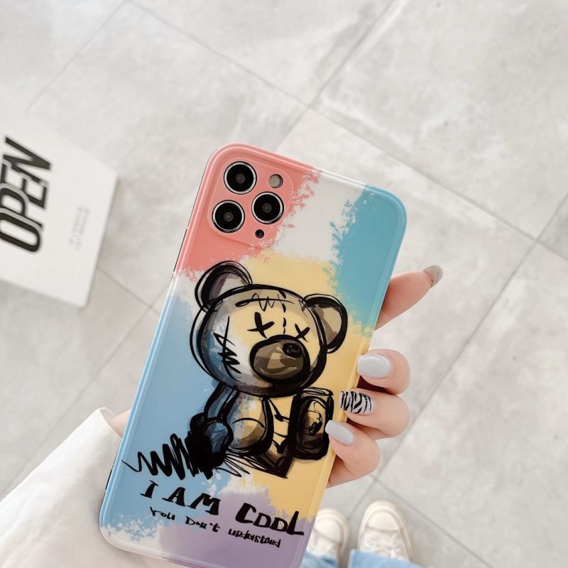 Ốp điện thoại silicon mềm IPAD hình gấu cầu vồng cho IPhone 11 pro Maxx XS XR X MAX SE2020 7 8 Plus | BigBuy360 - bigbuy360.vn