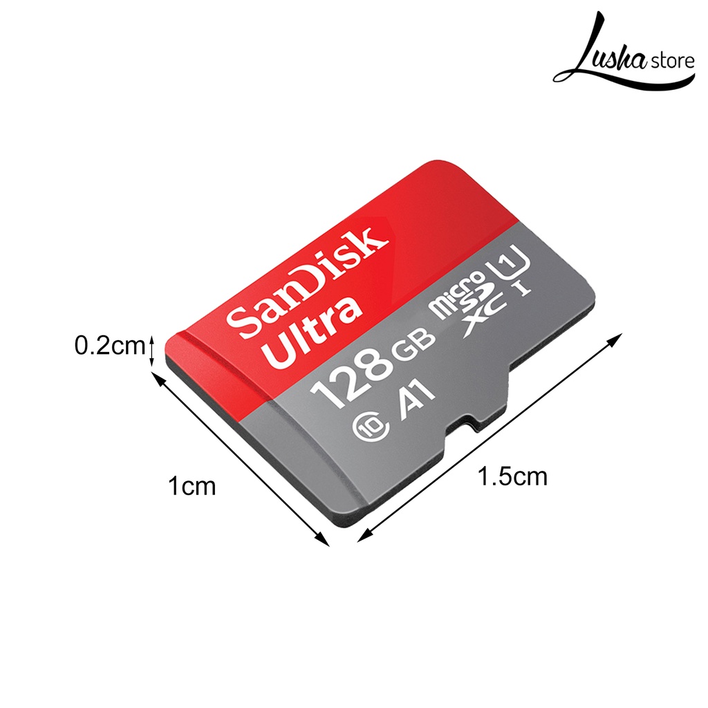 ☃Lushastore Thẻ Nhớ Sandisk 64GB / 128GB / 256GB / 512GB TF / SD Siêu Mỏng Chống Thấm Nước | BigBuy360 - bigbuy360.vn