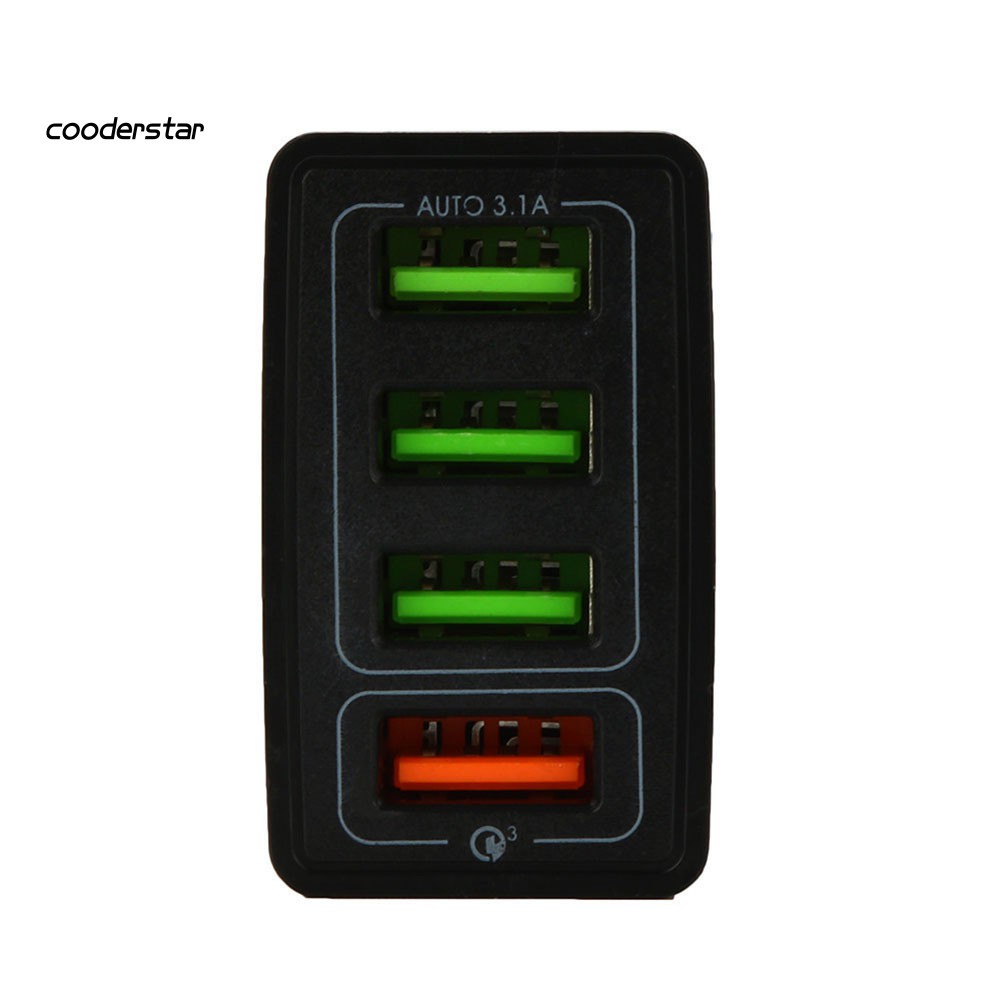 Củ Sạc Nhanh Qc 3.0 4 Cổng Usb Cho Samsung Huawei