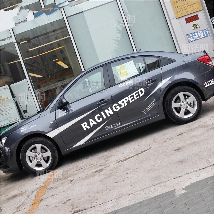 Tem dán sườn xe ô tô phong cách thể thao ST0026