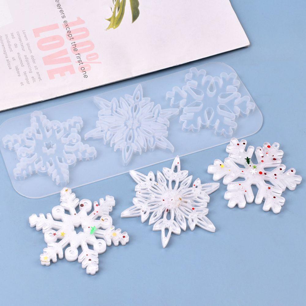 Khuôn Silicone Làm Trang Sức Hình Bông Tuyết Giáng Sinh LAYOR1