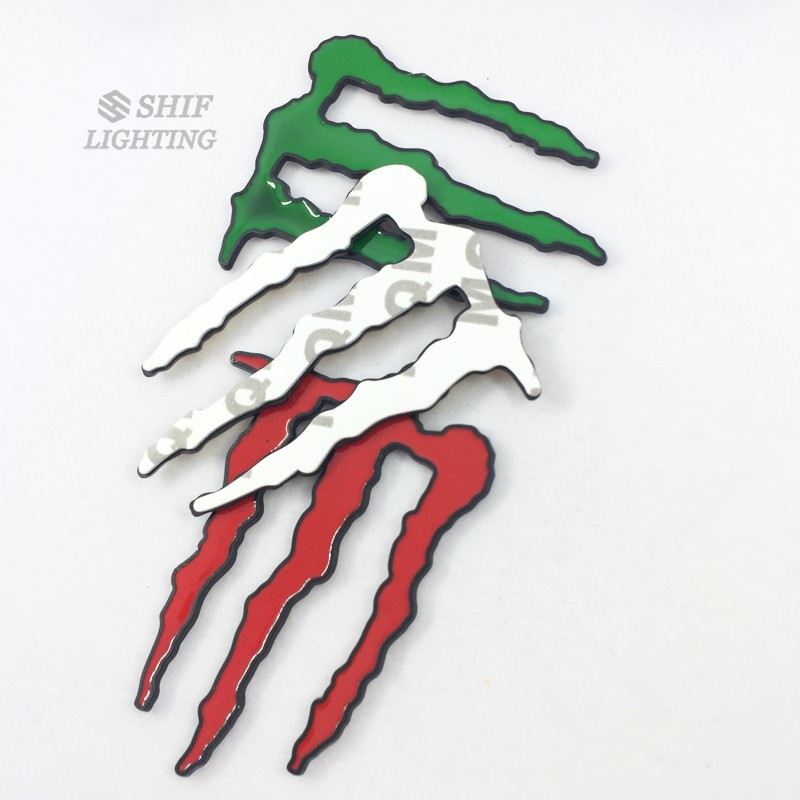 Miếng dán 3D hình quái vật bằng kim loại trang trí xe hơi