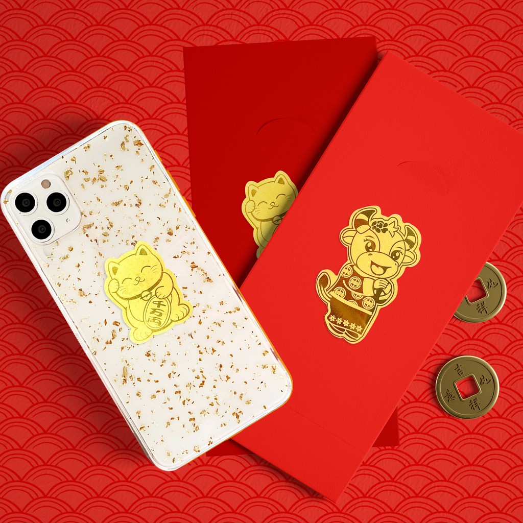 Miếng Dán Sticker Tài Lộc Mạ Vàng cho ốp lưng iphone 5/5s/6/6plus/6s/6splus/7/7plus/8/8plus/x/xs/11/12/pro/max/plus/case | BigBuy360 - bigbuy360.vn