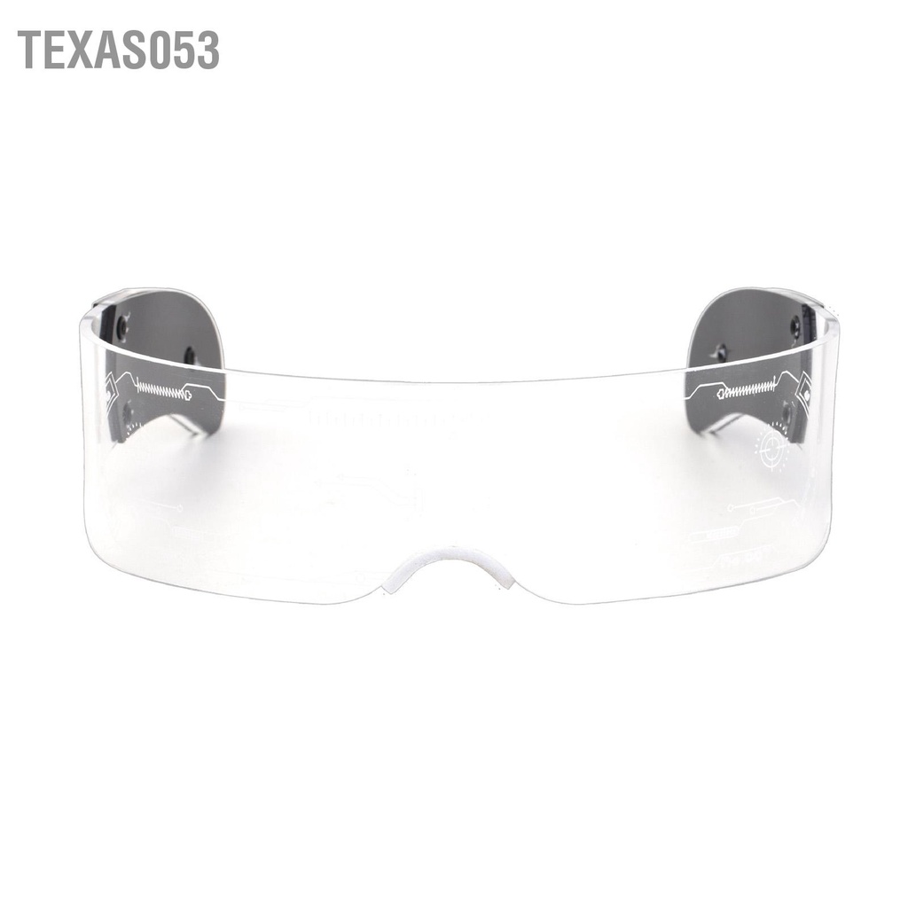 Hàng HOT Kính đèn LED phát sáng 3D RGB Nam nữ Phong cách tương lai cho Party Bar Tik Tok 【Texas053】
