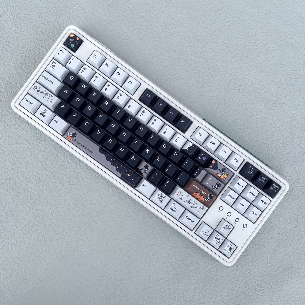 137 phím Black Astronaut Keycap Cherry Profile người không gian anime PBT DYE SUB bàn phím cơ học keycap