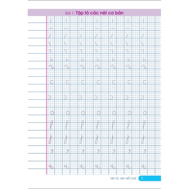 Sách - Tập tô, tập viết chữ quyển 1 - Theo chương trình mới nhất (Lê Mai)