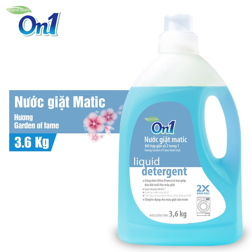 Nước giặt Lix nhiều mùi hương dung tích 3.6kg sạch khuẩn khử mùi thơm ngát hương hoa