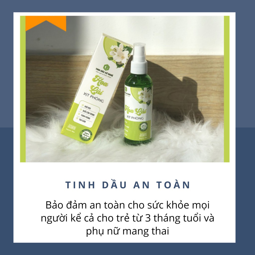 Tinh dầu xịt thơm HOA LÀI – Đuổi muỗi, gián và côn trùng 100ml