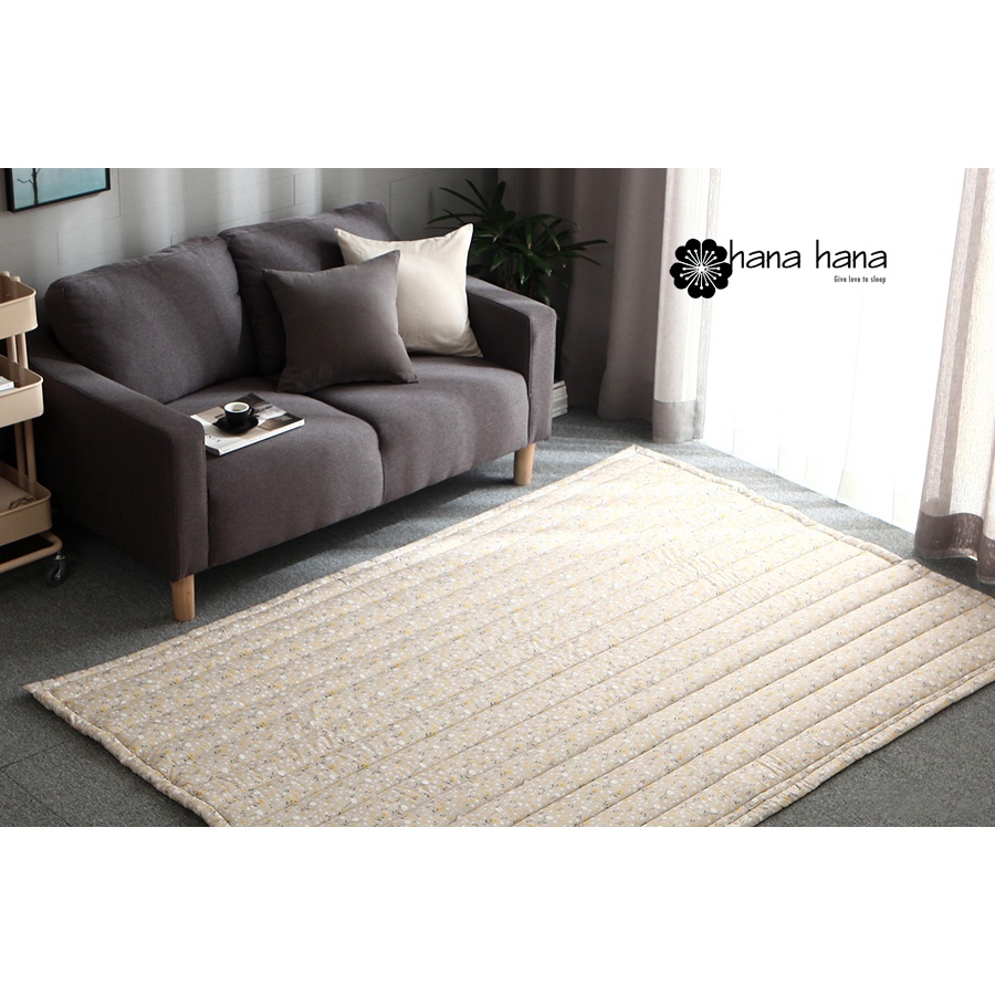 HANA HANA Thảm ngủ Hàn Quốc Little flower Beige 150x210cm