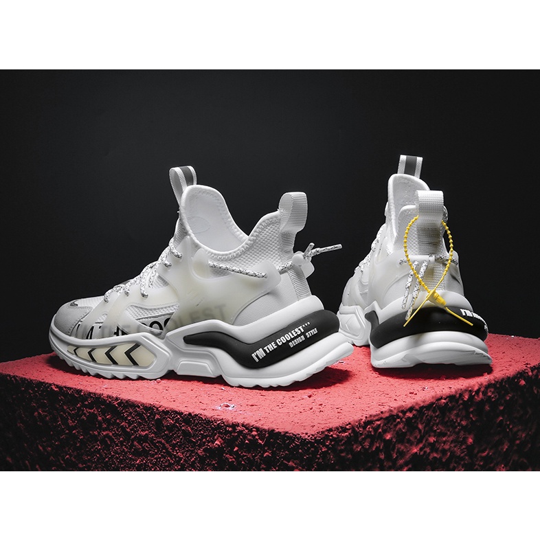 Giày thể thao sneakers nam phản quang D102, phong cách trẻ trung năng động, đế cao su non đi cực êm