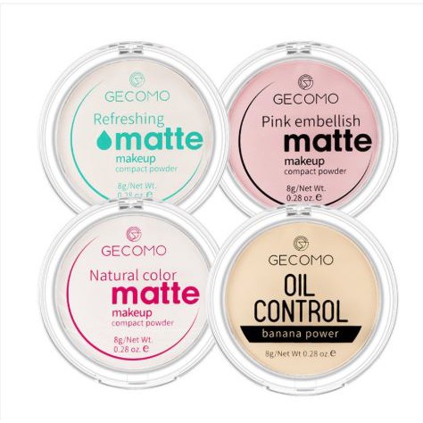 Phấn phủ dạng Nén Gecomo Makeup Compact Powder 4 tone màu cho mọi loại da