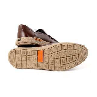 GIÀY LƯỜI DA BÒ THẬT G164 màu đen và nâu sẫm