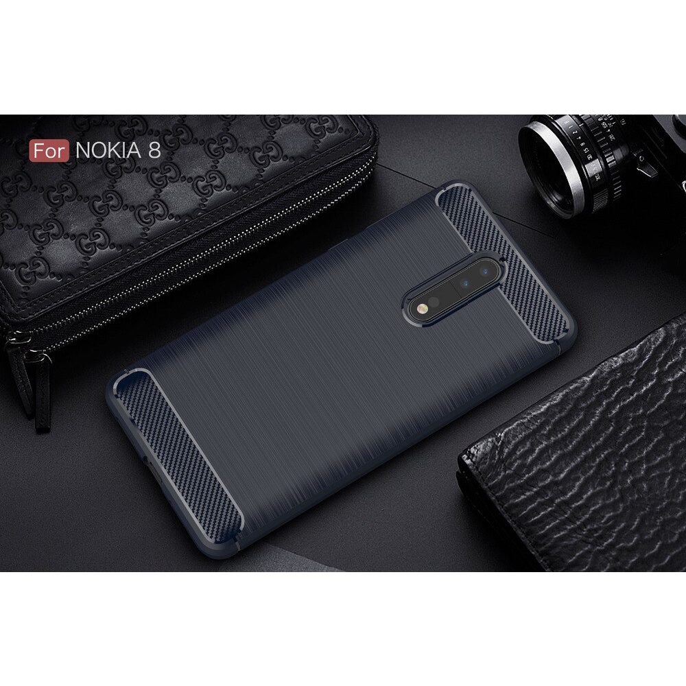 Ốp điện thoại sợi carbon cho Nokia 8 Sirocco Nokia 7 Plus Nokia 9 PureView 6 Nokia 1+ 3 5 6