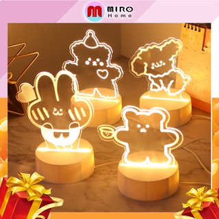 Đèn ngủ led 3d trang trí , nhiều mẫu siêu xinh - đầu cắm usb - dn01