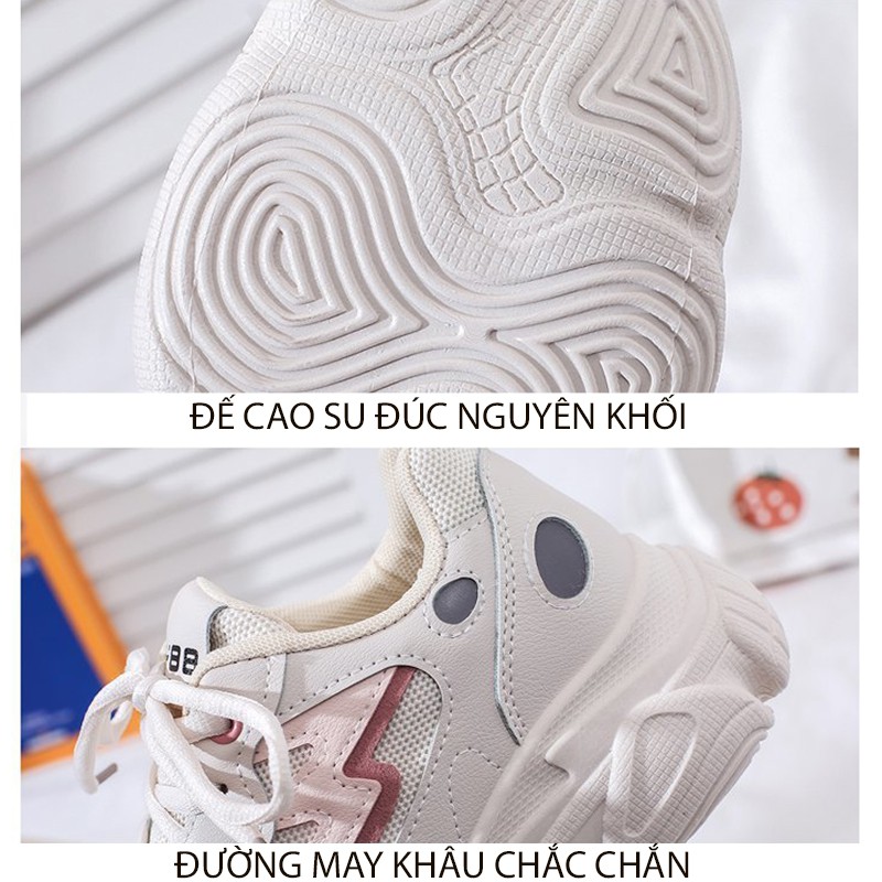 [Mã FAGREEN245 giảm tới 30K đơn 99K] Giày thể thao nữ Sneaker LIMOU độn đế 4 phân, phản quang phong cách Ulzzang | BigBuy360 - bigbuy360.vn