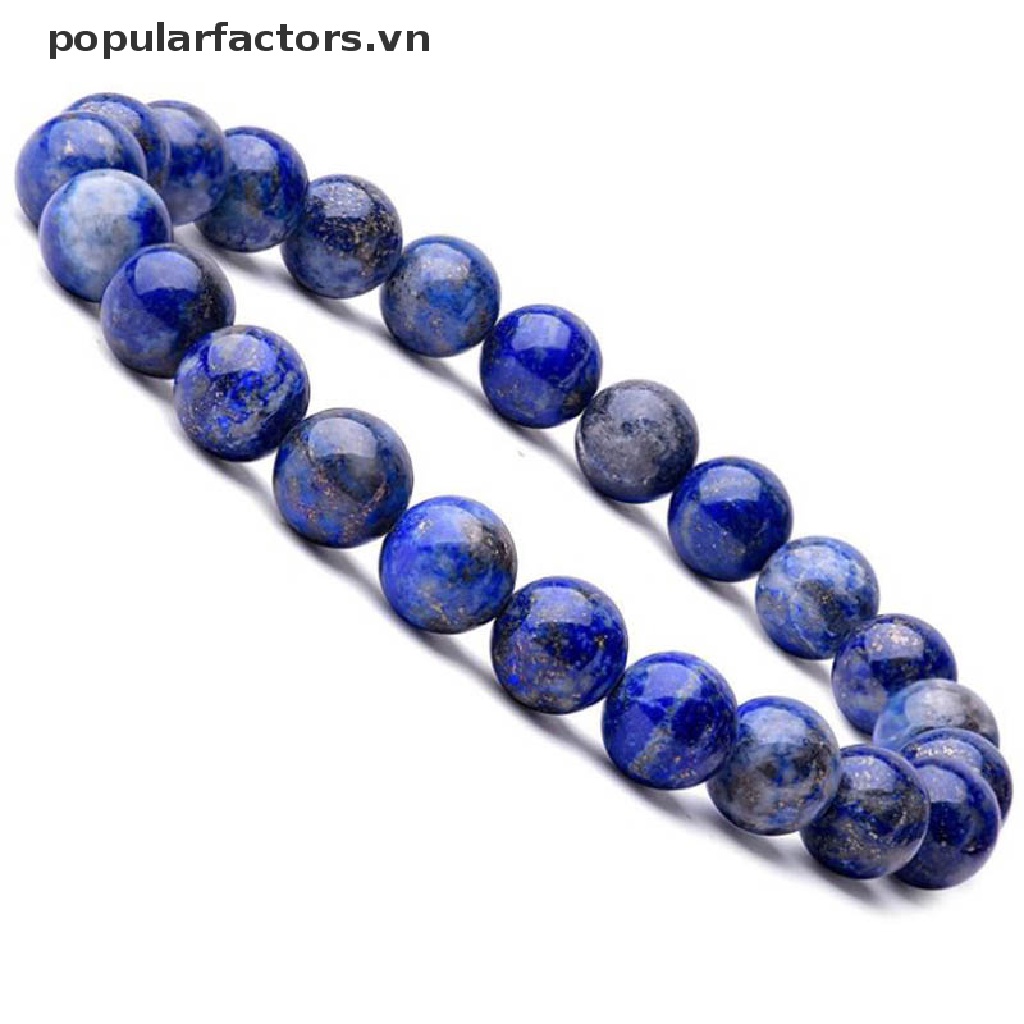 Vòng Tay Chuỗi Hạt Đá Lapis Lazuli 8mm Co Giãn Thời Trang Unisex