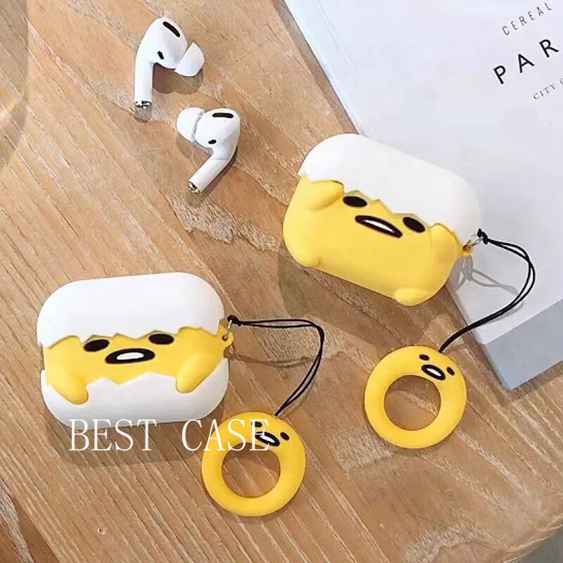 Vỏ Đựng Bảo Vệ Hộp Sạc Tai Nghe Airpods Hình Quả Trứng Ngộ Nghĩnh