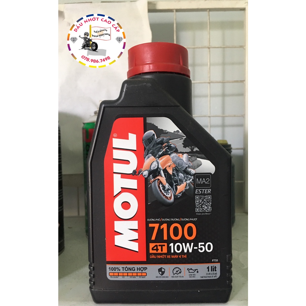 Nhớt tổng hợp  Motul 7100 10W50 1L - 1.4 Lit ( Tem mới )