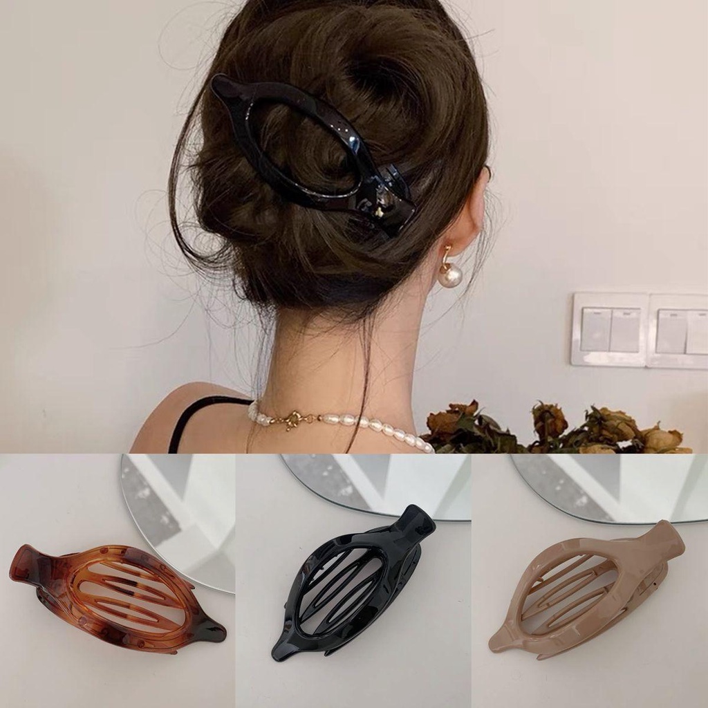 Kẹp Tóc Cá Mập Tortoiseshell Mới