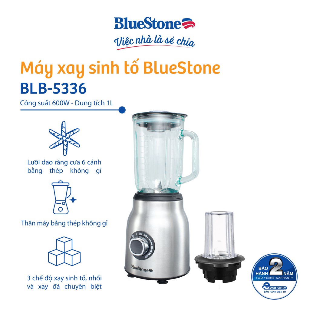 Máy xay sinh tố BlueStone BLB-5336 - Hàng Chính Hãng