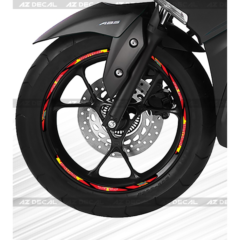 Tem Dán Mâm Xe Red Bull Phản Quang | TV19 | Decal Dán Vành Xe Chống Nước, Chống Bong Tróc