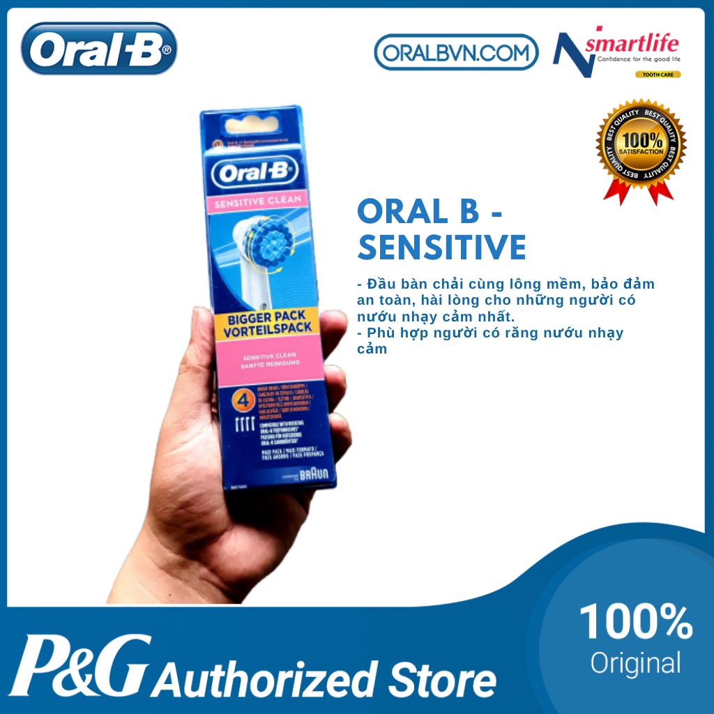 [Mã FMCGFSS giảm 8% đơn 250K] Đầu bàn chải điện Oral B thay thế CROSS ACTION giúp đánh tan mảng bám | BigBuy360 - bigbuy360.vn