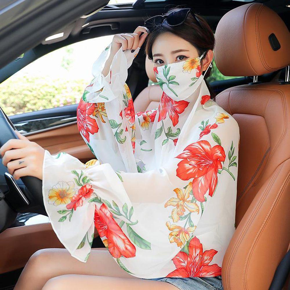 Găng Tay Chiffon Chống Nắng Tia UV Khi Lái Xe Cho Nữ