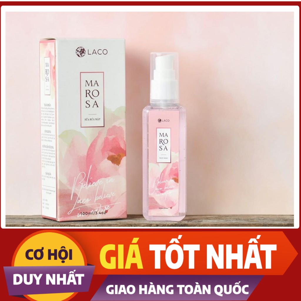 Giảm giá sâu Sữa rửa mặt từ những cánh hoa hồng hữu cơ Marosa - làm sạch da, dịu nhẹ và lành tính (100% thiên nhiên)