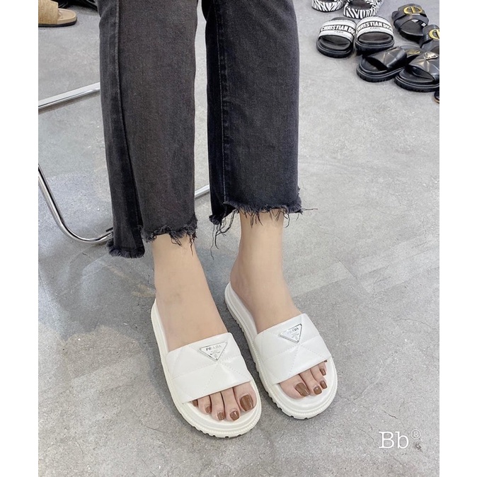 Dép lê pra da đế dày