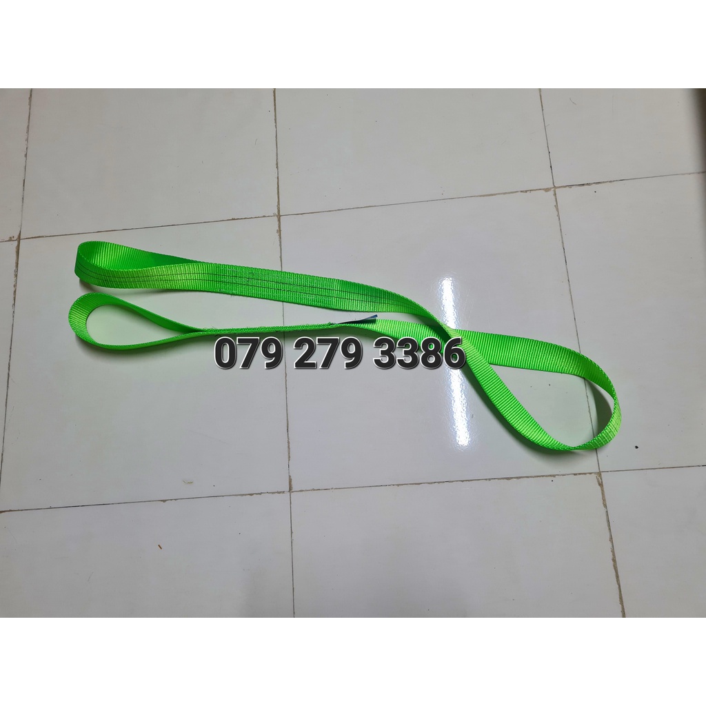 Dây cẩu hàng 1 tấn bản 5cm có 2 đầu mắt dùng cẩu hàng nhẹ, cồng kềnh, dễ sử dụng, đa năng