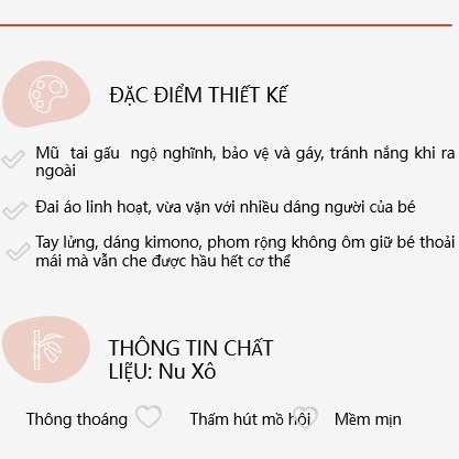 Áo choàng tắm cho bé từ 2 tuổi đến 4 tuổi