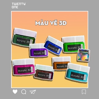 Màu acrylic 3d-5d custom giày, áo, mũ,... lọ 30ml