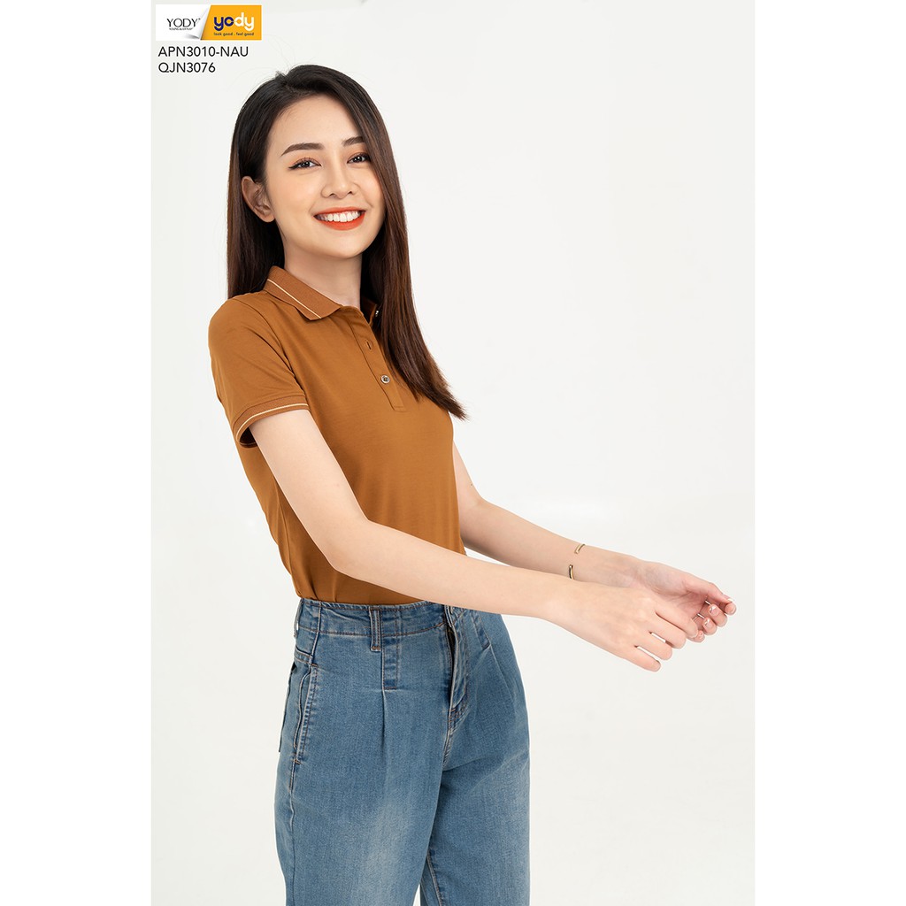 Áo phông polo nữ chất Pima YODY thanh lịch, Áo thun polo nữ kiểu dáng basic, siêu mềm mịn, thoáng mát - APN3010 | BigBuy360 - bigbuy360.vn