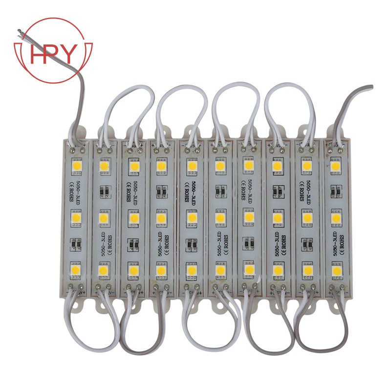 1x10 Dải Đèn Led 5050 Smd 3 Bóng Dc 12v Ánh Sáng Trắng Ấm Chống Thấm Nước