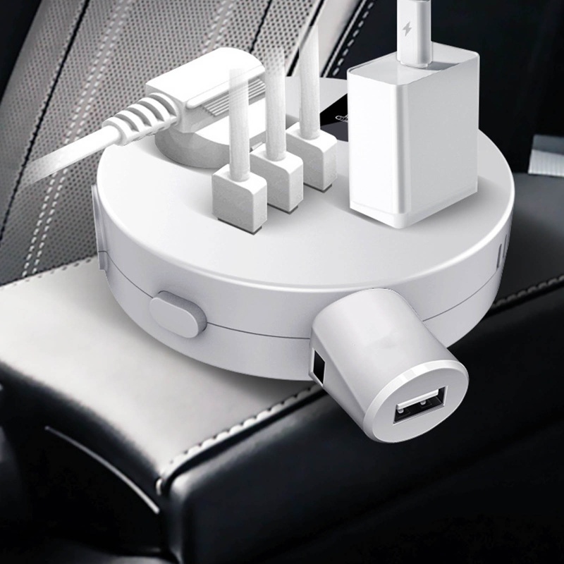 Bộ Chuyển Đổi Điện DC 12 / 24V Sang AC 220 / 110V Có Cổng Sạc USB Cho Xe Hơi