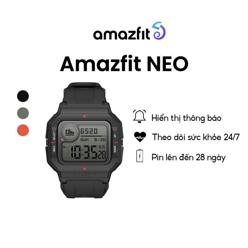 Đồng hồ thông minh Amazfit NEO - Hàng Chính Hãng Digiworld - Bảo hành 12 Tháng 1 Đổi 1