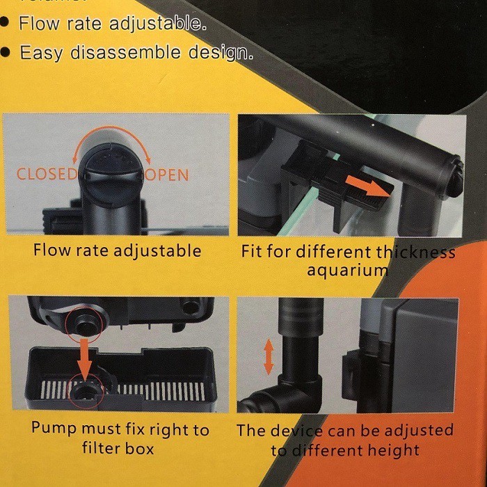 LỌC TREO SUNSUN HBL 801, HBL 802, HBL 803 CHO HỒ CÁ 60 ĐẾN 80CM