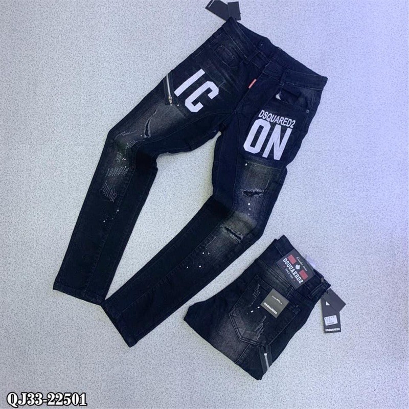 Quần Bò Côn Nam Dập Chữ DSQ ICON Thêu Khoá Chéo | BigBuy360 - bigbuy360.vn