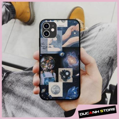 Ốp lưng iphone SAMSUNG universe and planet collage art op art lưng nhám  cho các dòng iPhone PAP20210820
