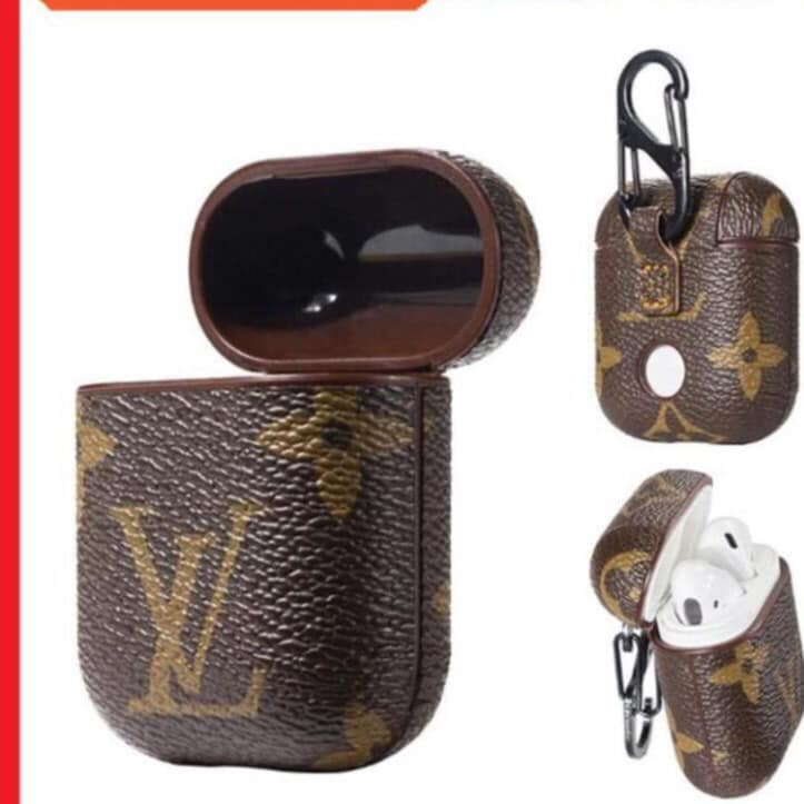 Bọc ốp bao da bảo vệ tai nghe Airpod 1 / 2 / 3 Pro Da Sần Thương Hiệu LV, GUCCI