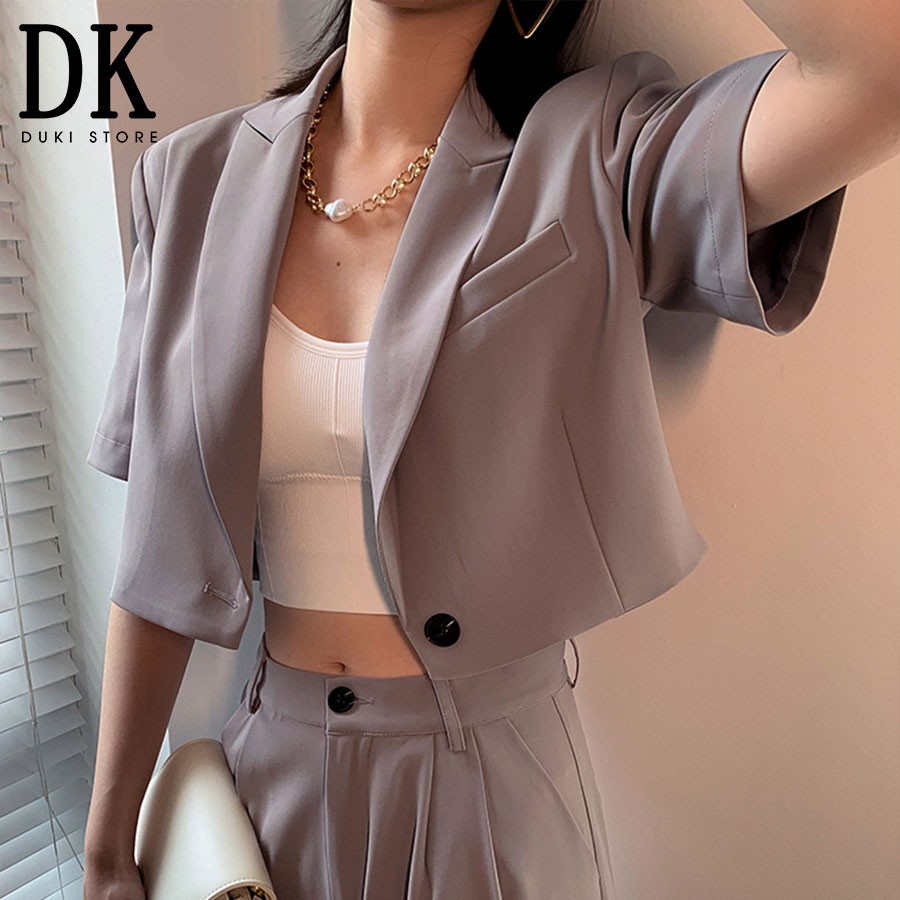 Áo khoác blazer, áo vest blazer nữ dáng lửng cực xinh - DUKI STORE