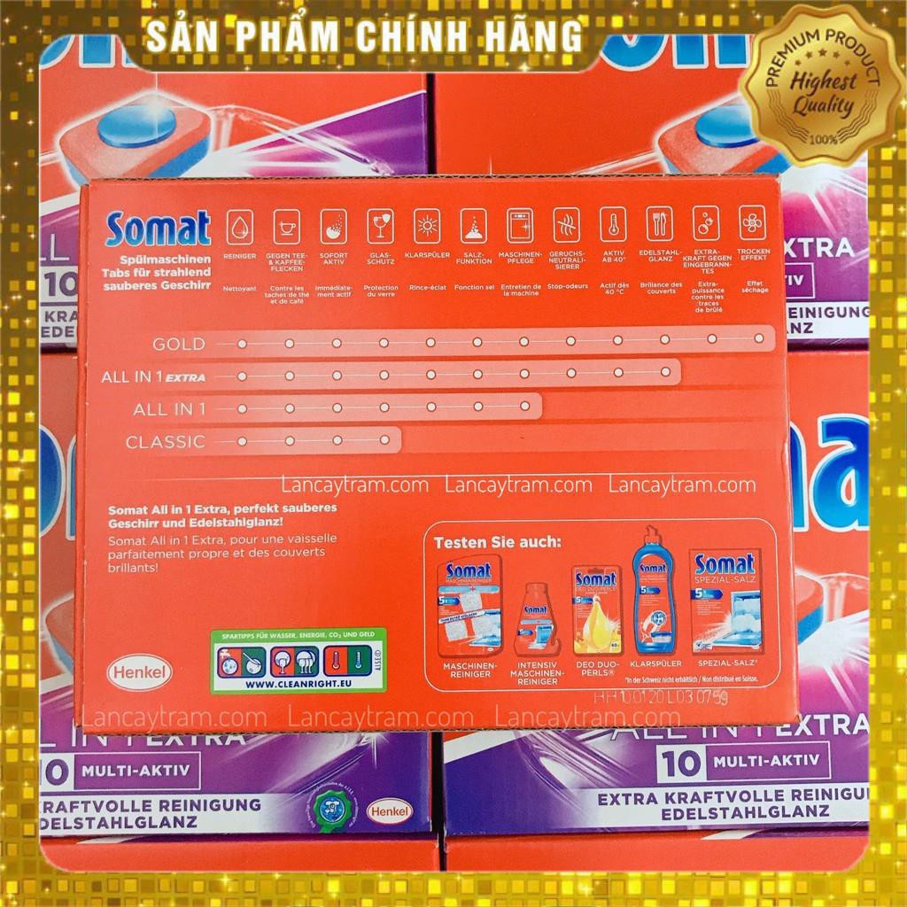 [HANG_MI_NHAP_KHAU] Viên rửa bát Somat Đức all in 1 trọng lượng 25 viên [CHINH_HANG]