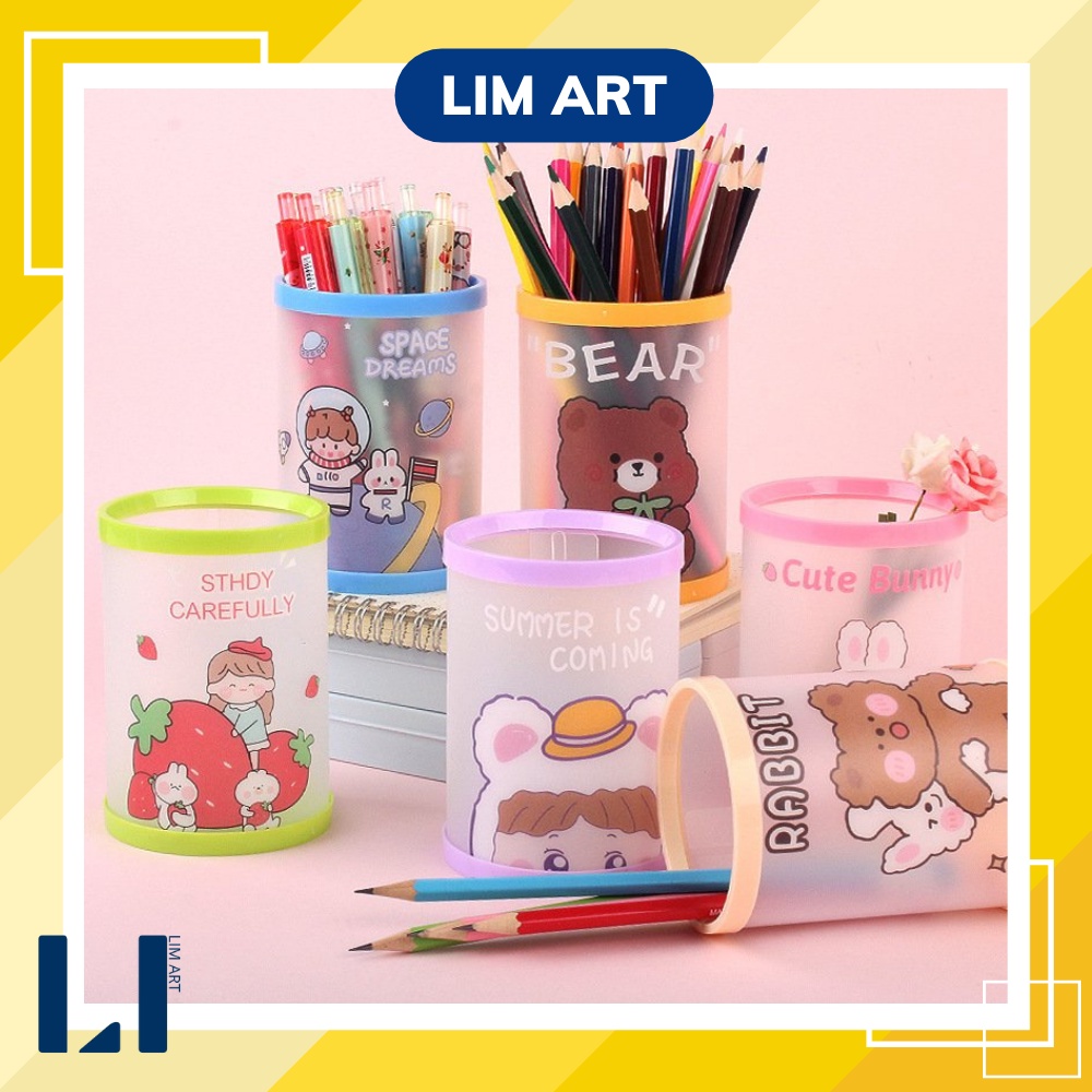 Ống bút, cọ vẽ, cọ trang điểm để bàn tiện lợi - Ống đựng bút để bàn siêu dễ thương