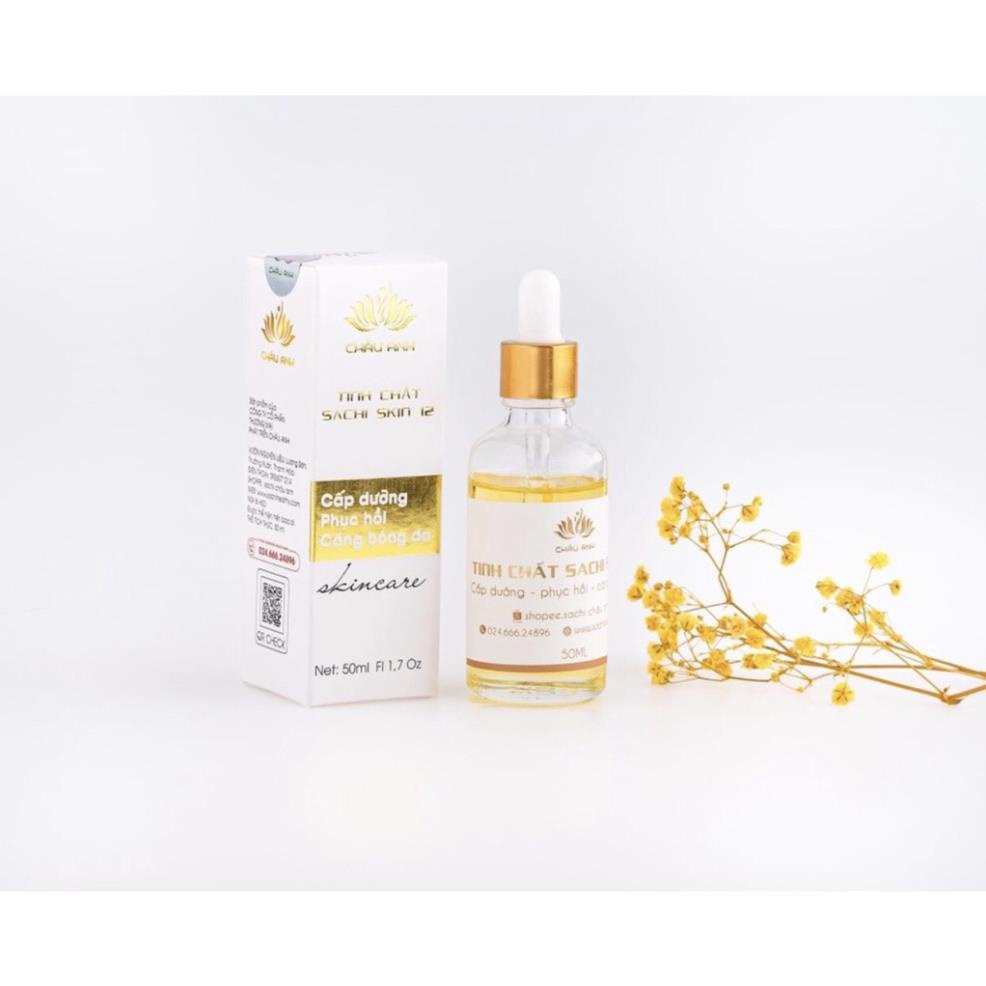 Tinh chất serum dưỡng ẩm làm da căng bóng mịn, sáng da mờ thâm sachi skin 12 chính hãng công ty Châu Anh