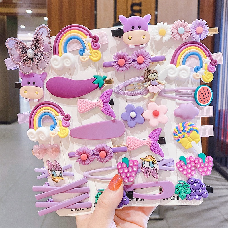 Set 14 KẸP TÓC dễ thương cho bé gái