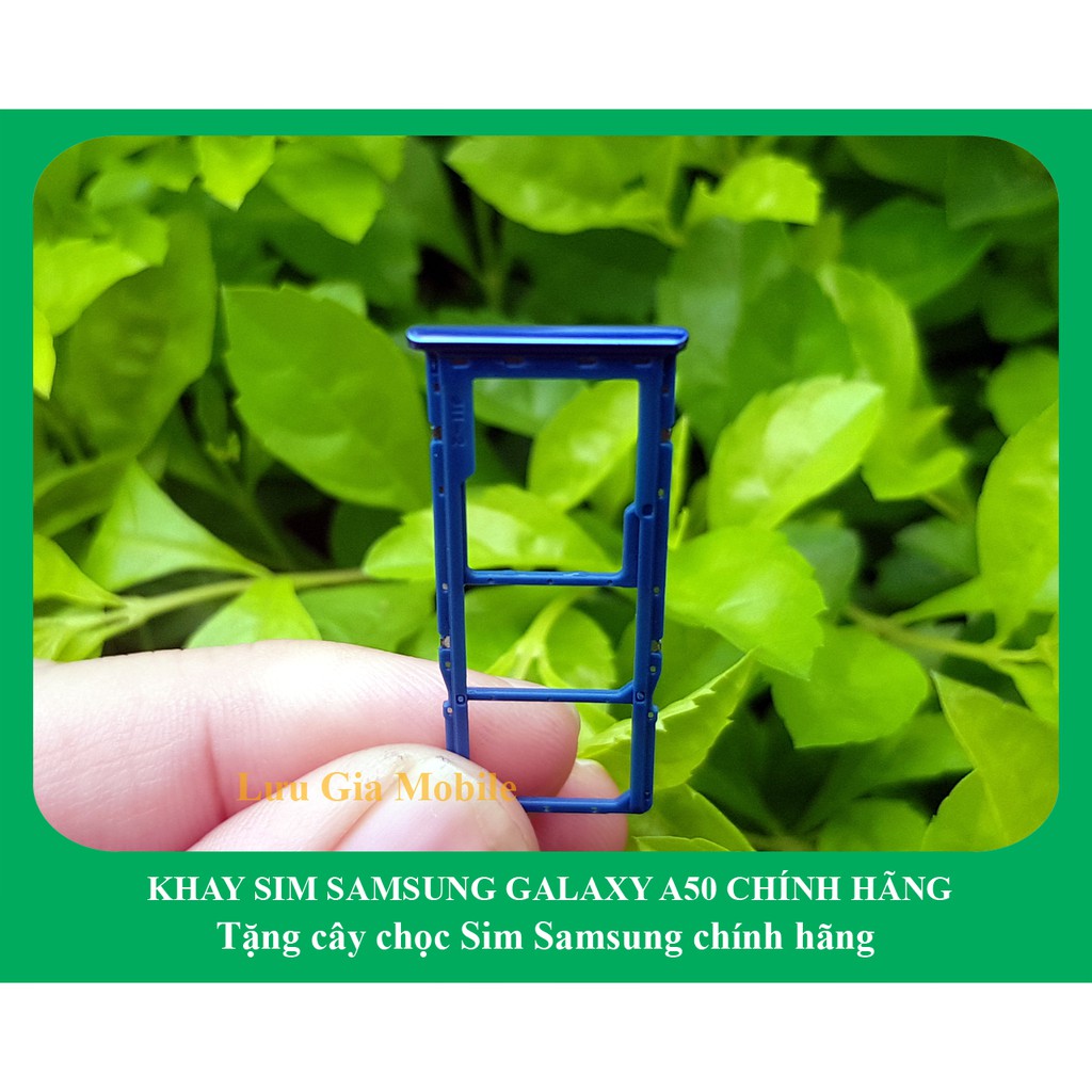 Khay Sim Samsung Galaxy A50 2019 chính hãng A505 + Cây chọc Sim chính hãng Samsung