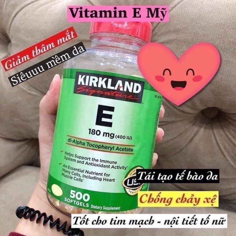 viên uống vitamin E 500v của kirkland Mĩ