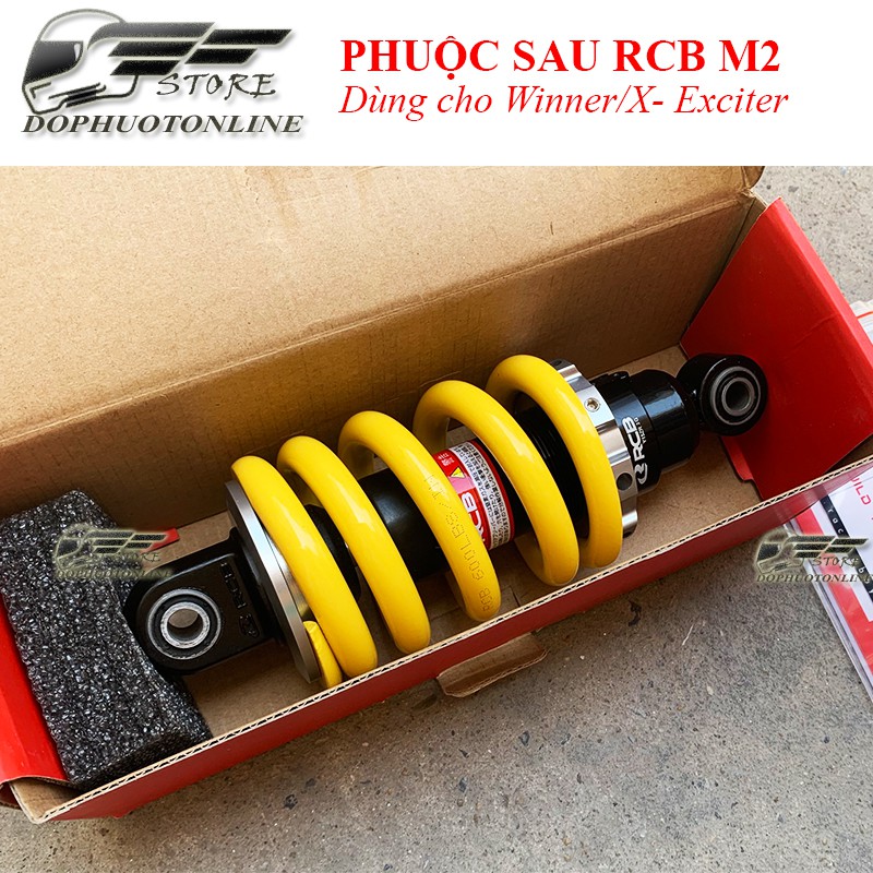 Phuộc RCB M2 Mono Shock Dùng Cho Exciter Winner Màu Vàng Đỏ