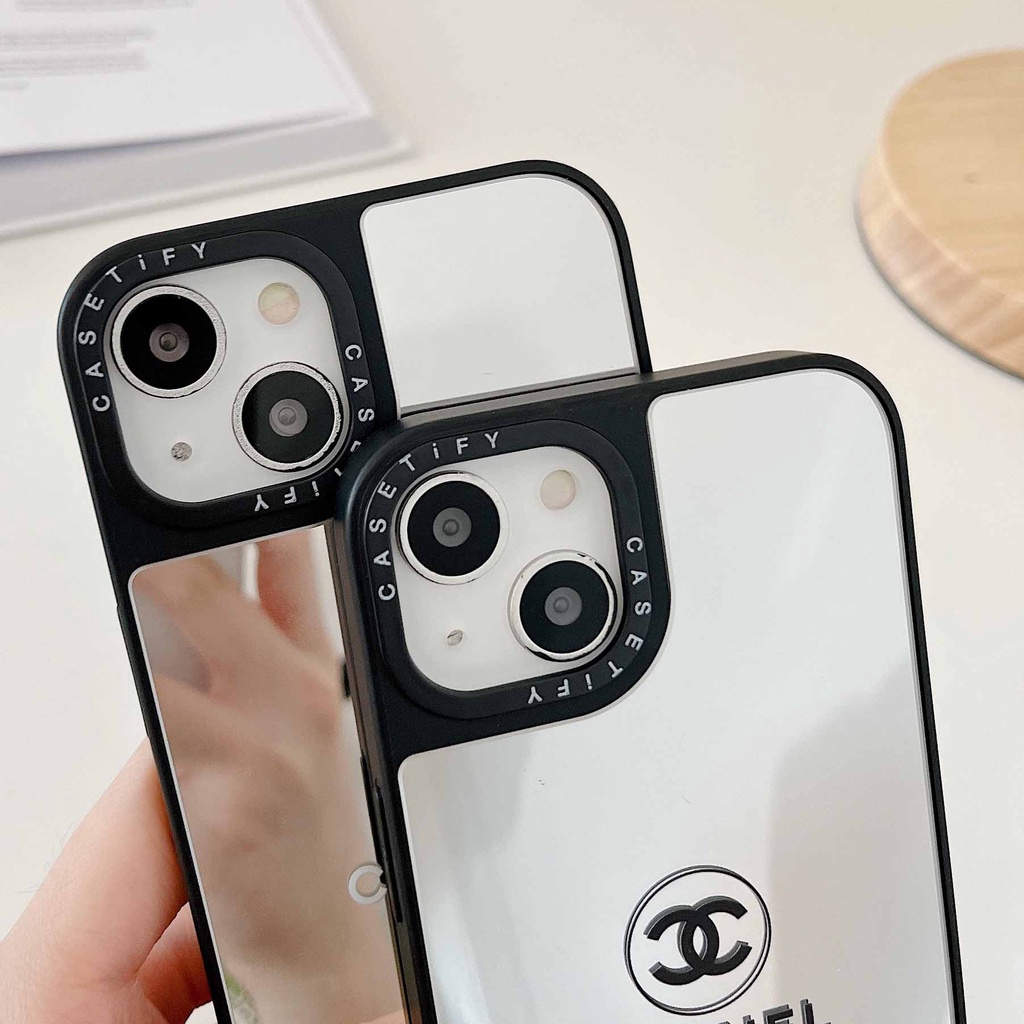 Ốp Điện Thoại Cứng Tráng Gương Hình Chữ C Thời Trang Cho iPhone 14 13ProMax 11ProMax 12 XSMax